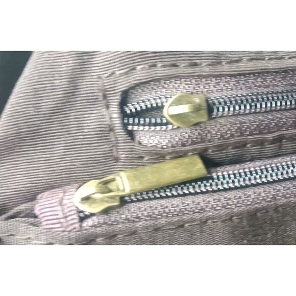 Jesslyn Blake Shoulder Tote Canvas Duffle Bag Large Weekender Ewing Brown - Picture 11 of 11